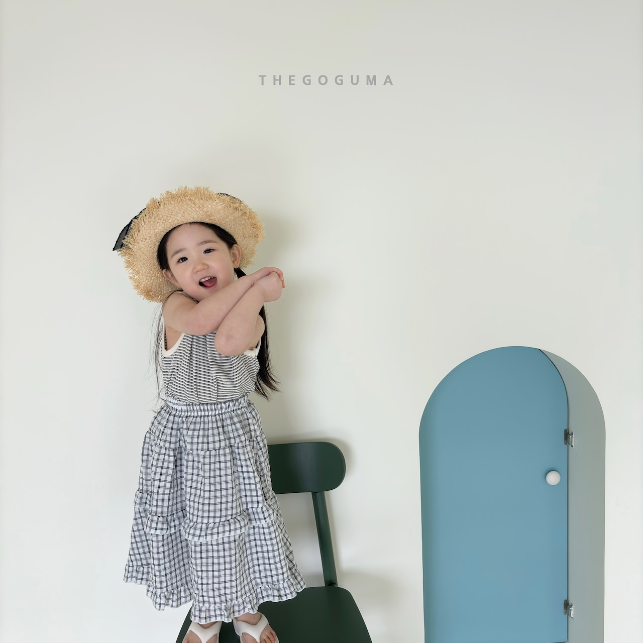 THE GOGUMA 26/SM チェリーチェックティアードスカート