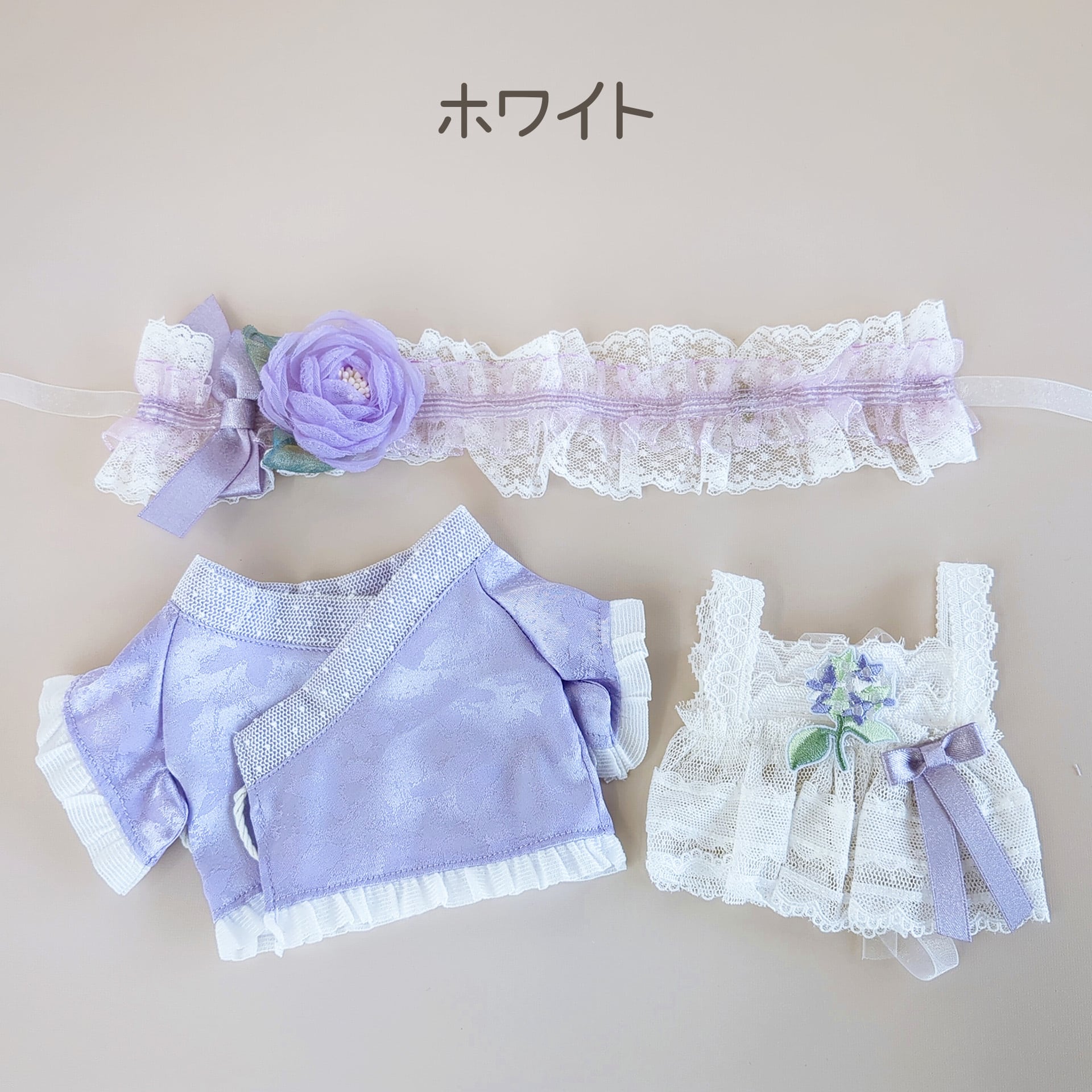 4Q-1328【20cm】紫苑の着物 | Little Closet │ ぬい服・ぬい活の通販