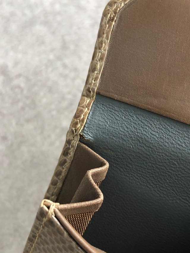 GUCCI グッチ 財布 ブラウン GG リザード型押し コインケース vintage ヴィンテージ オールド 5vm57j