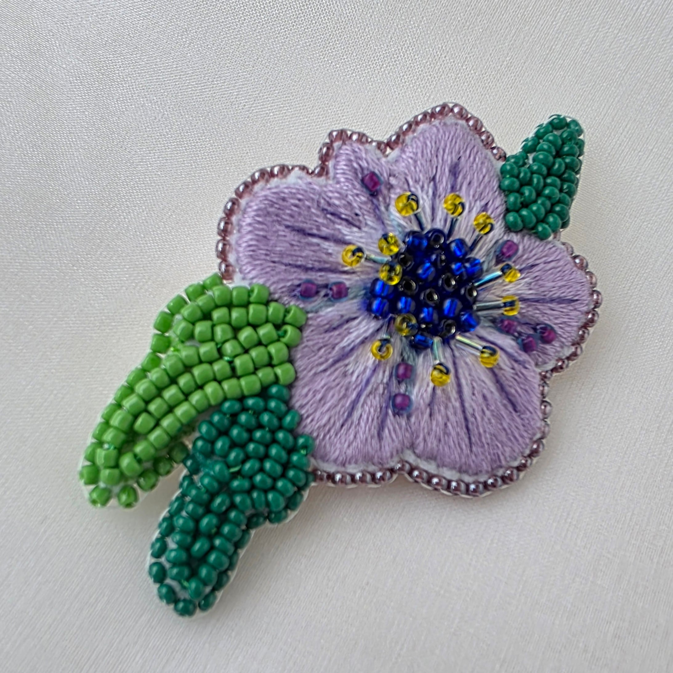 TAKAYO】お花のビーズ刺繍ブローチ D7-99 | 幸多箱 本店