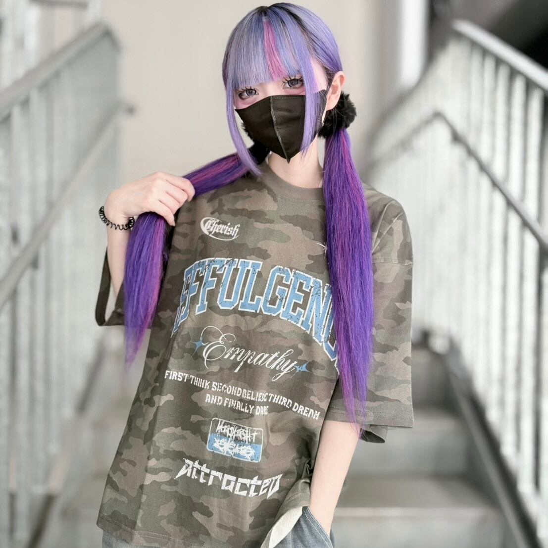 【CANDY SELECT 】Y2K GR PT Tシャツ 235572 カットソー グランジ  トップス ストリート 地雷 サブカル ブランド ユニセックス