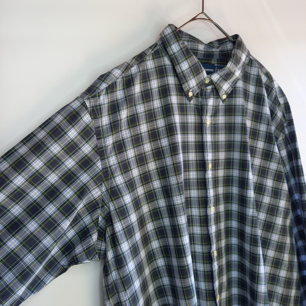 ラルフローレン　チェック　BDシャツ　長袖　オーバーサイズ　刺繍ロゴ　XXL