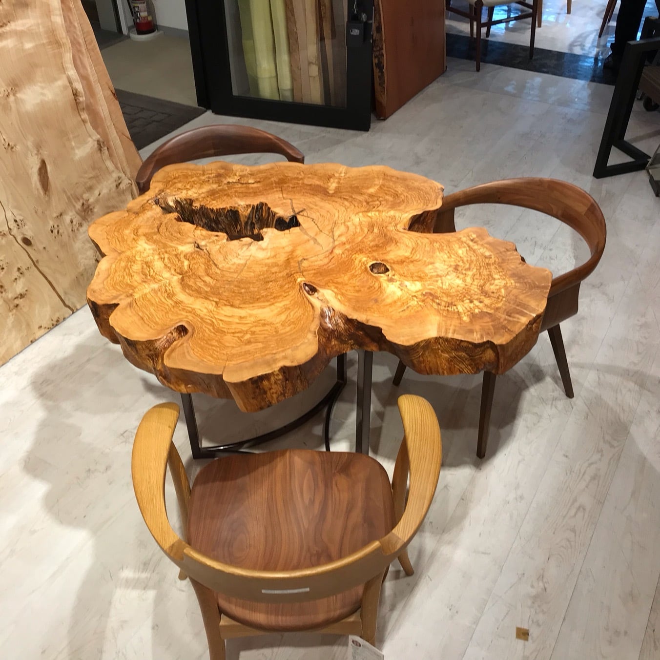 輪切り】オリーブ_1130×940×100_横浜店_テーブル天板/一枚板 262765