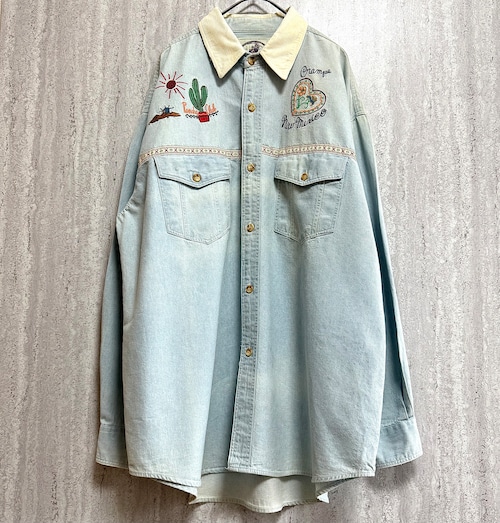 90s Blood Stock Wildwest ライトオンスデニム ウエスタンシャツジャケット