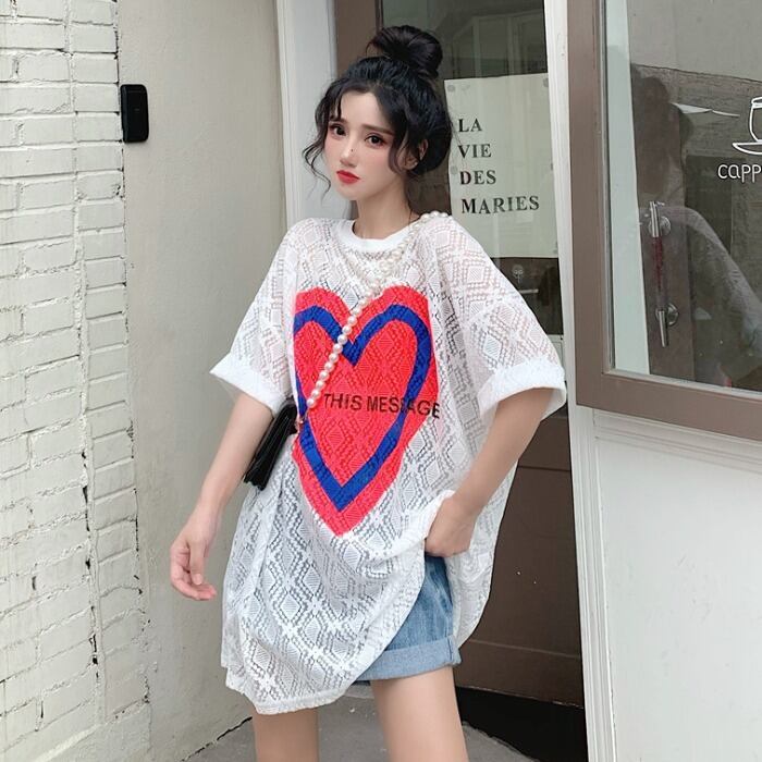 サマーカジュアルスタンダードルーズラウンドネックTシャツ シャツ プリント レトロ 夏物 Oネック ケッペル40580382834