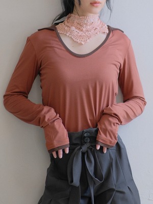 Crochet Lace Choker Scarf / PINK