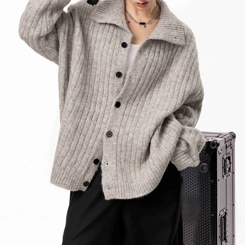 collared knit cardigan 10862