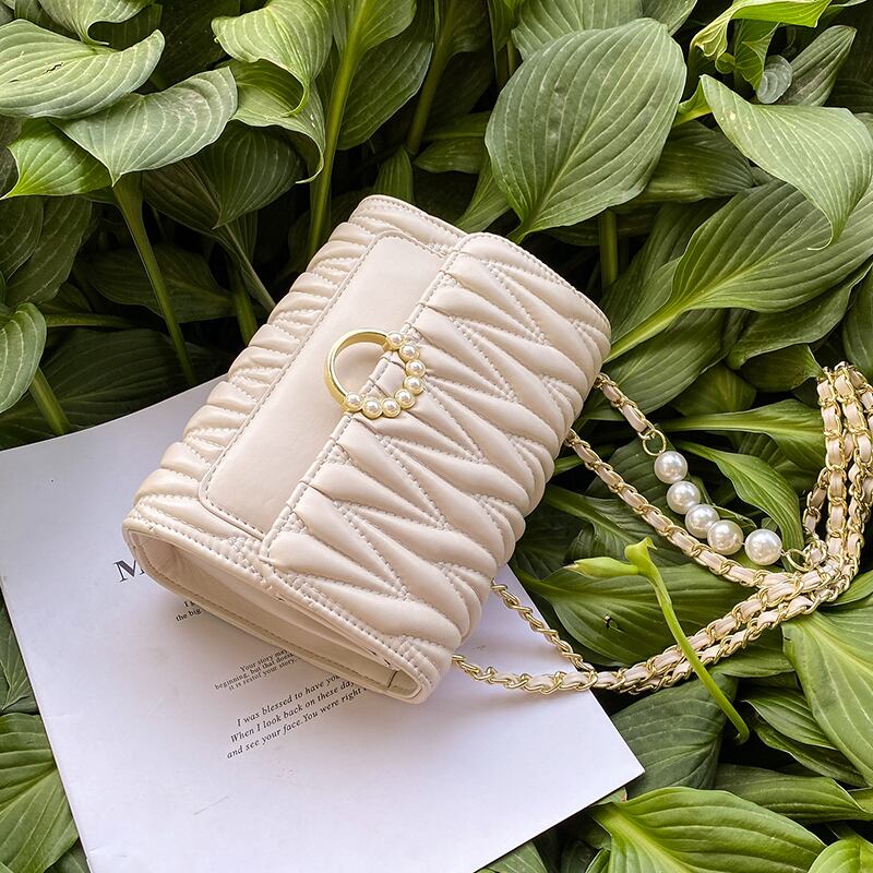 サマーチェーン 夏物 スクウェア メッセンジャーバッグ 手作りハンドバック74293287036