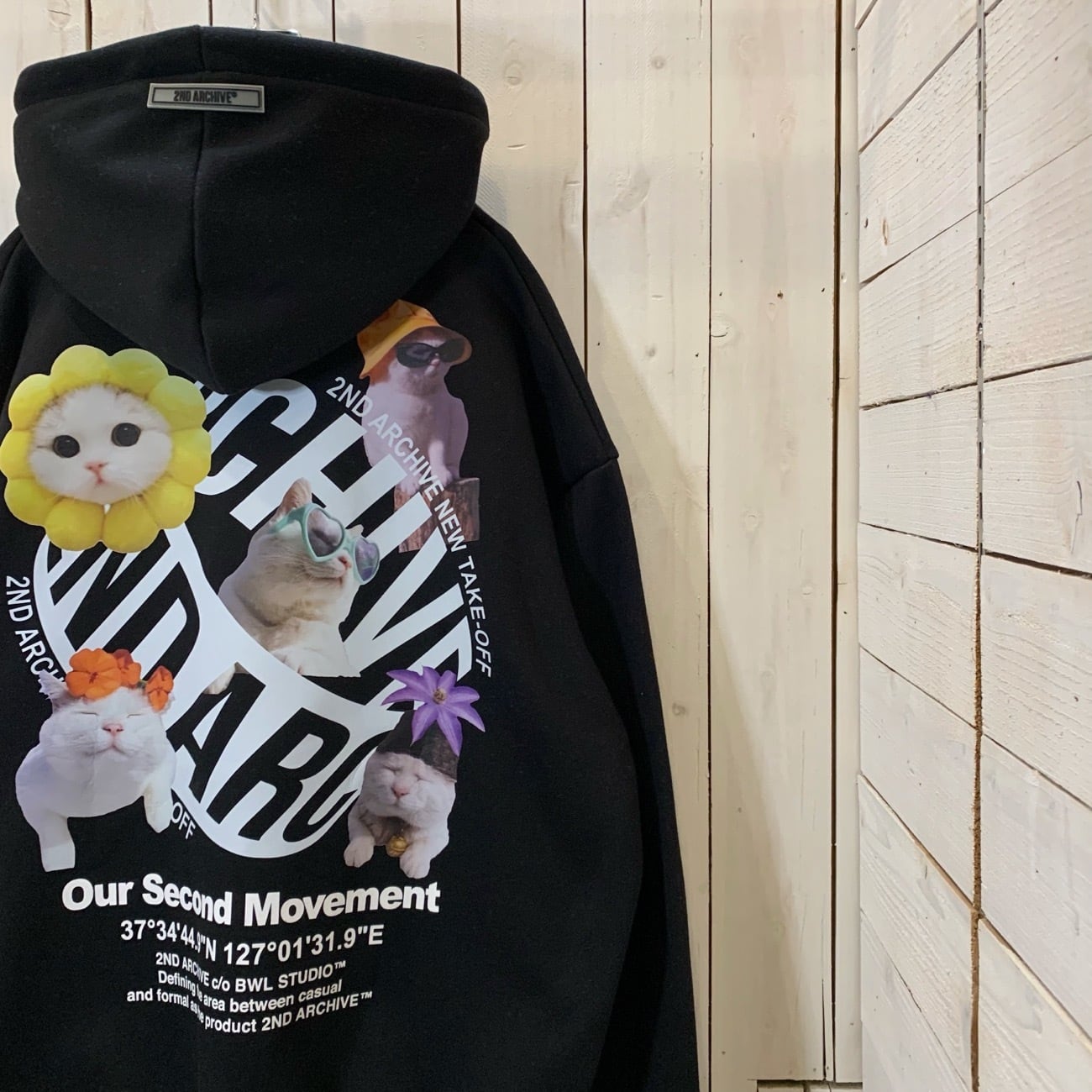 VT-00808-2】CAT CIRCLE LOGO BACK PRINT HOODIE / 2ND ARCHIVE / 猫