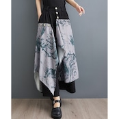 アシンメトリー ラップデザイン ワイドパンツ 00044