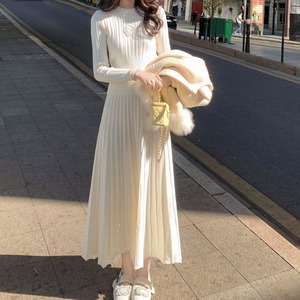 Round neck knit dress(ME048)