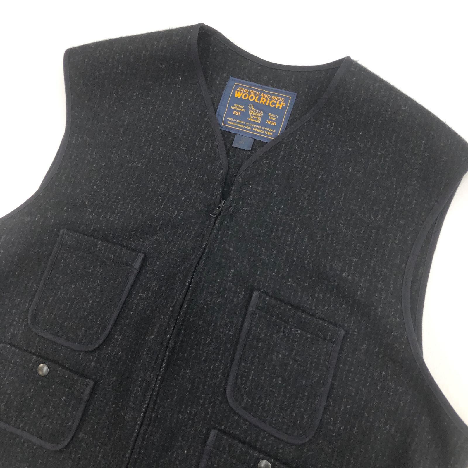 WOOLRICH ウールリッチ USA製 ストライプ パッチポケット シンチバック