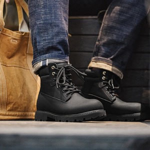 Black Plush Lining Ankle Boots / ブラック プラッシュライニングアンクル ブーツ