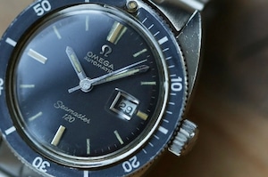 【HOLD】 1960’s オメガ シーマスター120 ボーイズ ブラック 純正3連ブレス  Vintagewatch / automatic / Cal.681 / Seamaster120