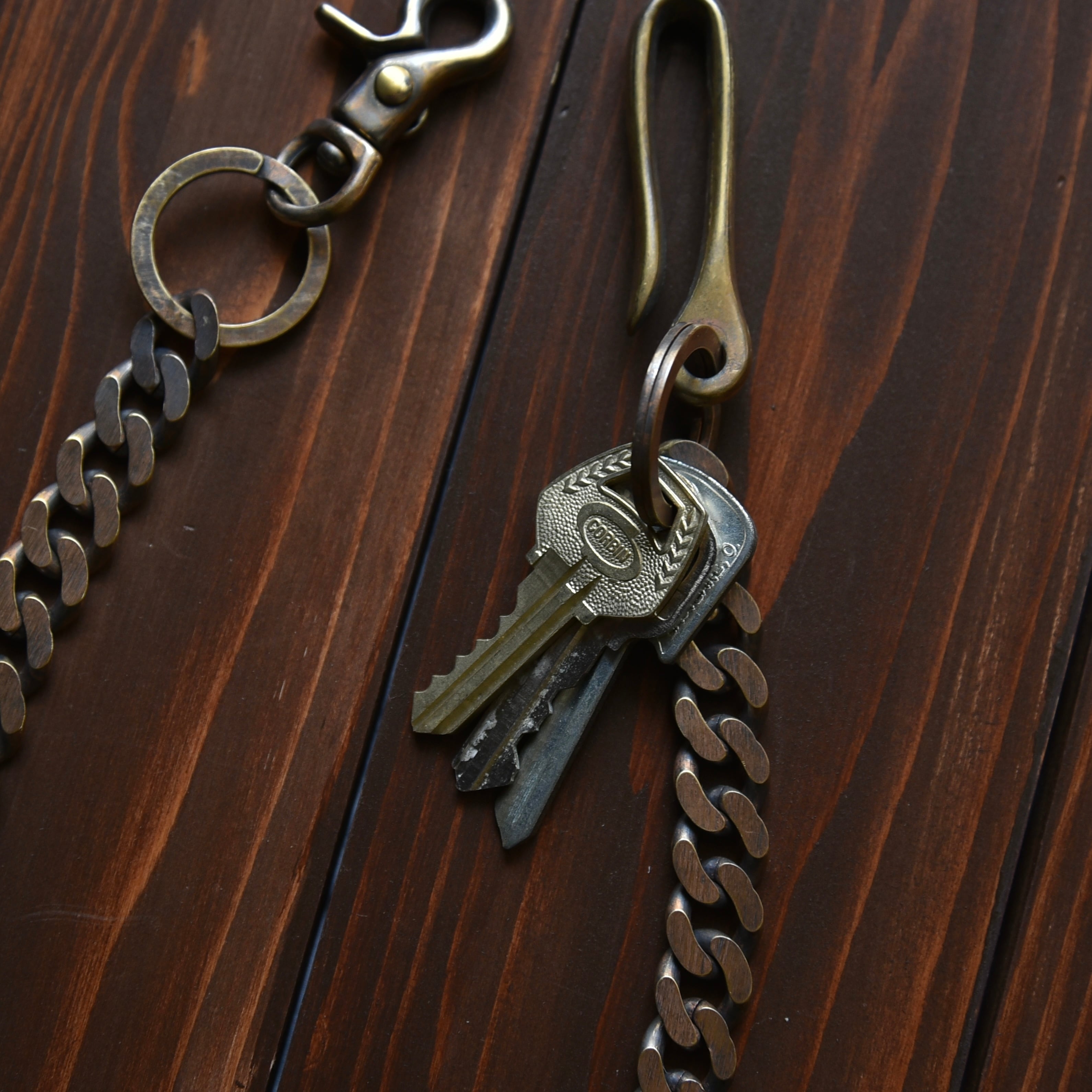 ベストセラー】Hand Made Vintage Wallet Chain Made in Japan / 真鍮