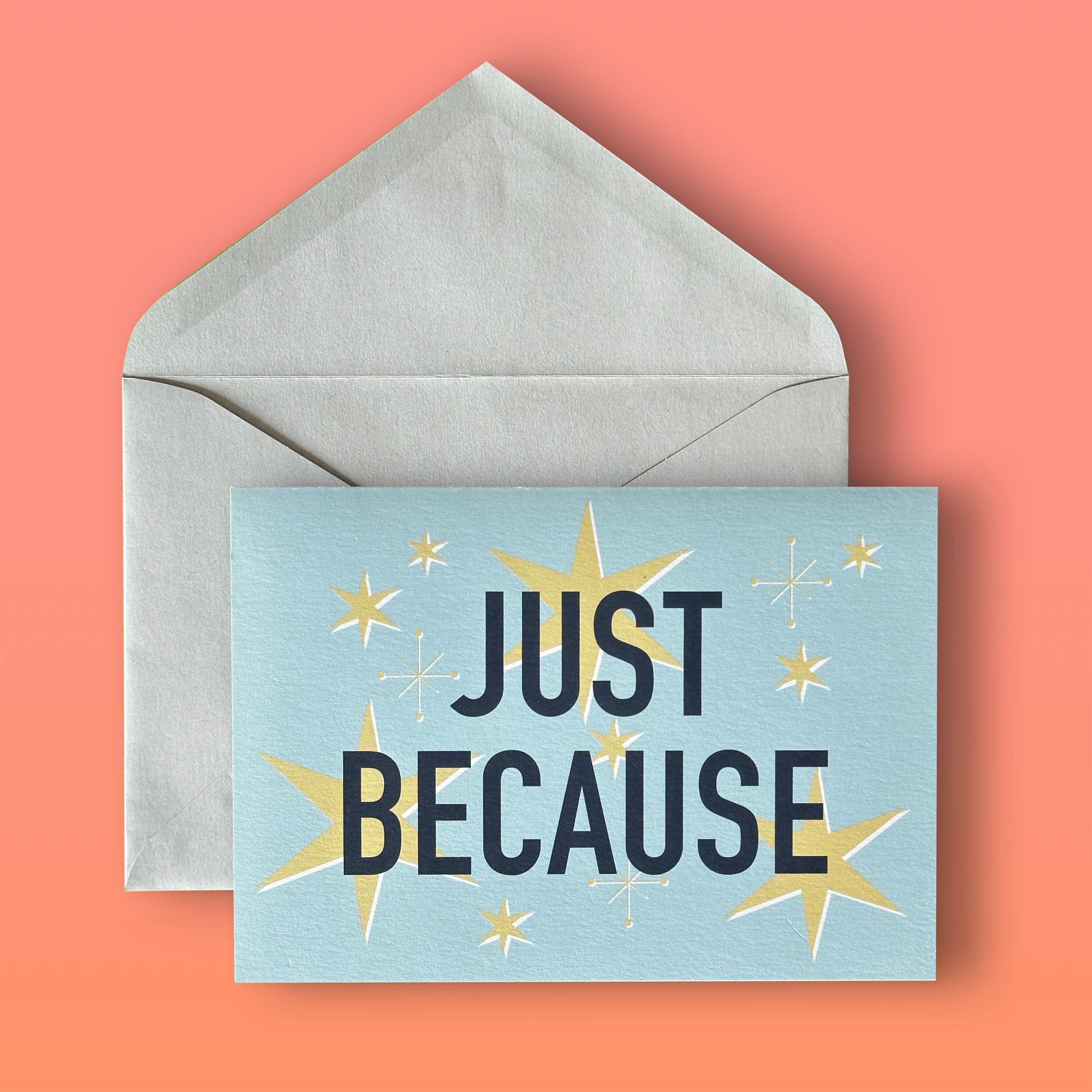 グリーティングカード／JUST BECAUSE ／Blue