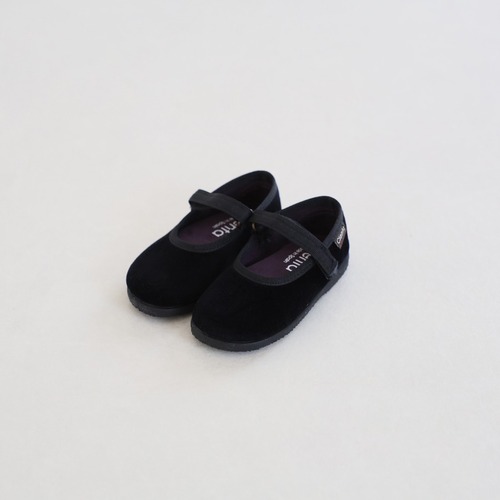cienta(シエンタ)/ Velour ベルクロワンストラップシューズ / Black(ブラック) / 12.5〜16cm