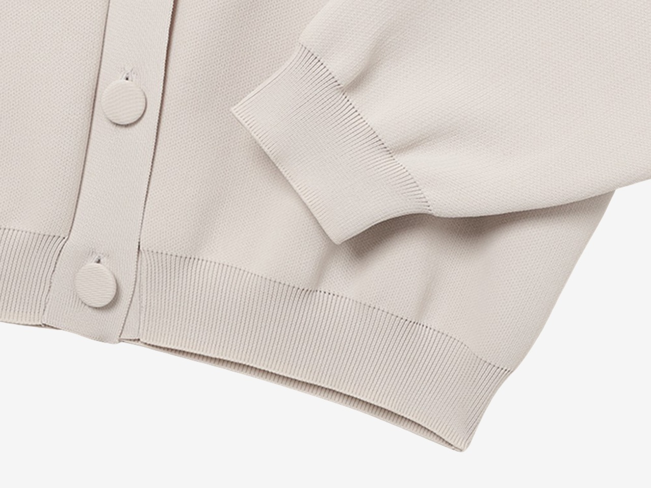 ecopet yarn V-NECK CARDIGAN / IVORY