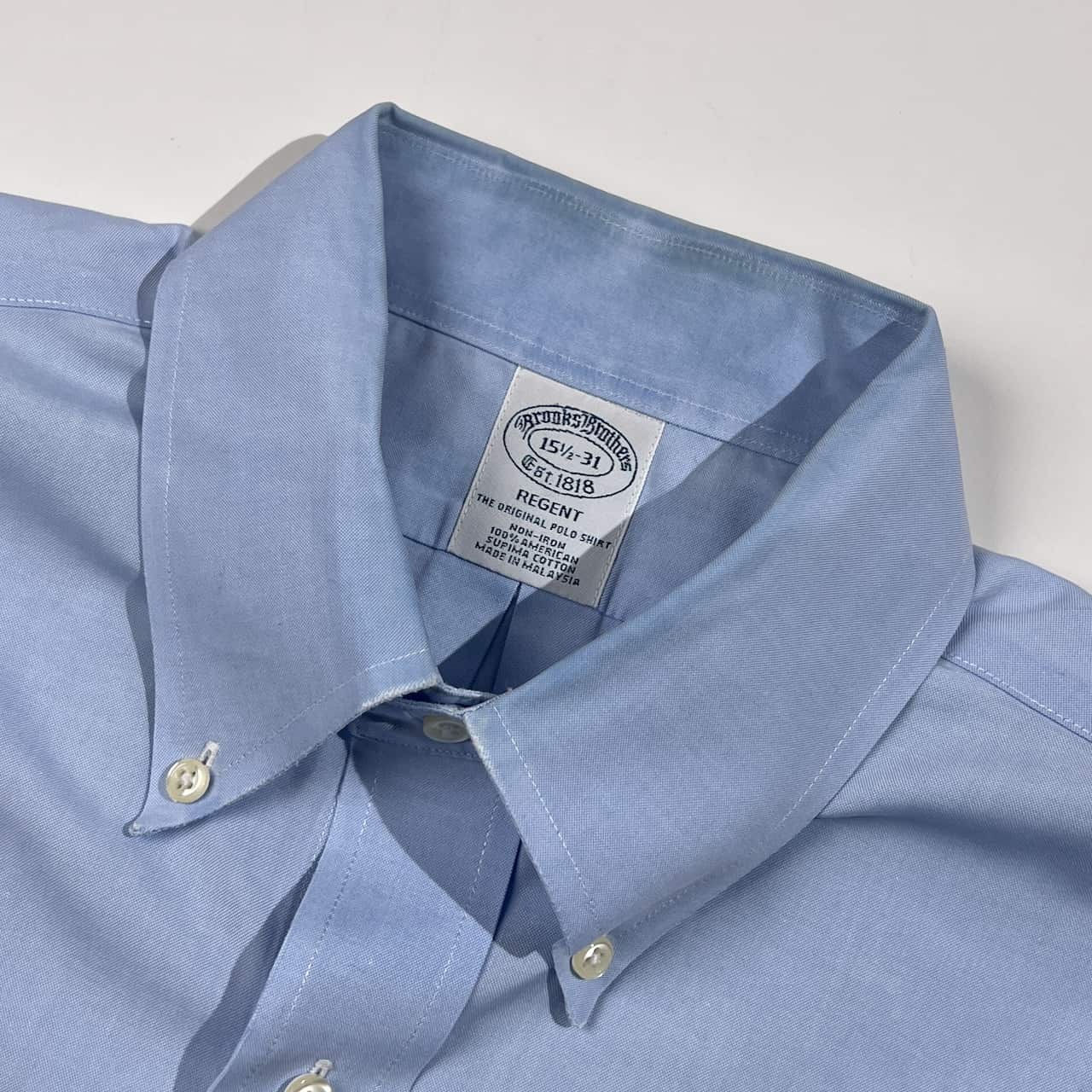 Brooks Brothers ブルックス ブラザーズ REGENT BD ノンアイロン ボタンダウン 長袖 ワイシャツ ドレスシャツ 15 1/2-31/ブルー メンズ
