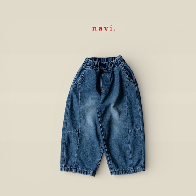 【予約】NAVI 切り替えデニムパンツ 90~160