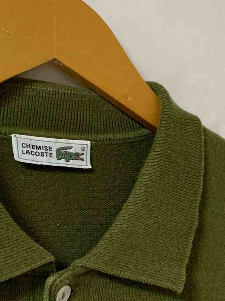 1980~90's Embroidery Design Short Sleeve Knit Polo Shirt "LACOSTE"