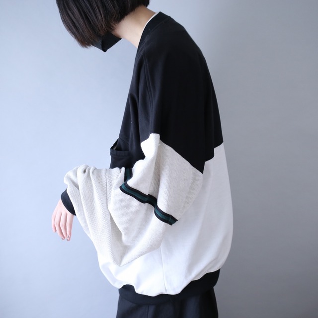 good coloring switching pattern XXL over silhouette pullover