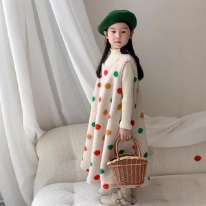 【KID】冬作ボアノースリーブワンピース