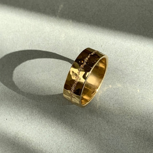 〈Brass〉HE center line ring / 7mm