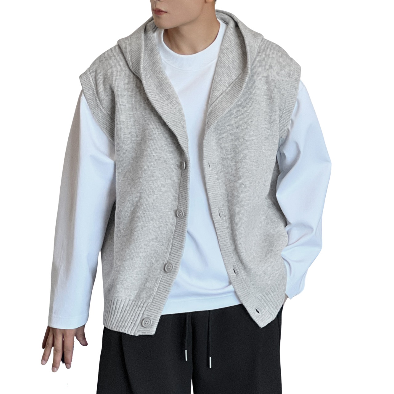 ニットフードベスト　TB1765・画像4