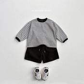 韓国子供服 / VIVID-I / 26Autumn / マルチストライプ Tシャツ / キッズ服 / ジュニア服 / 秋服 *XS~JM*