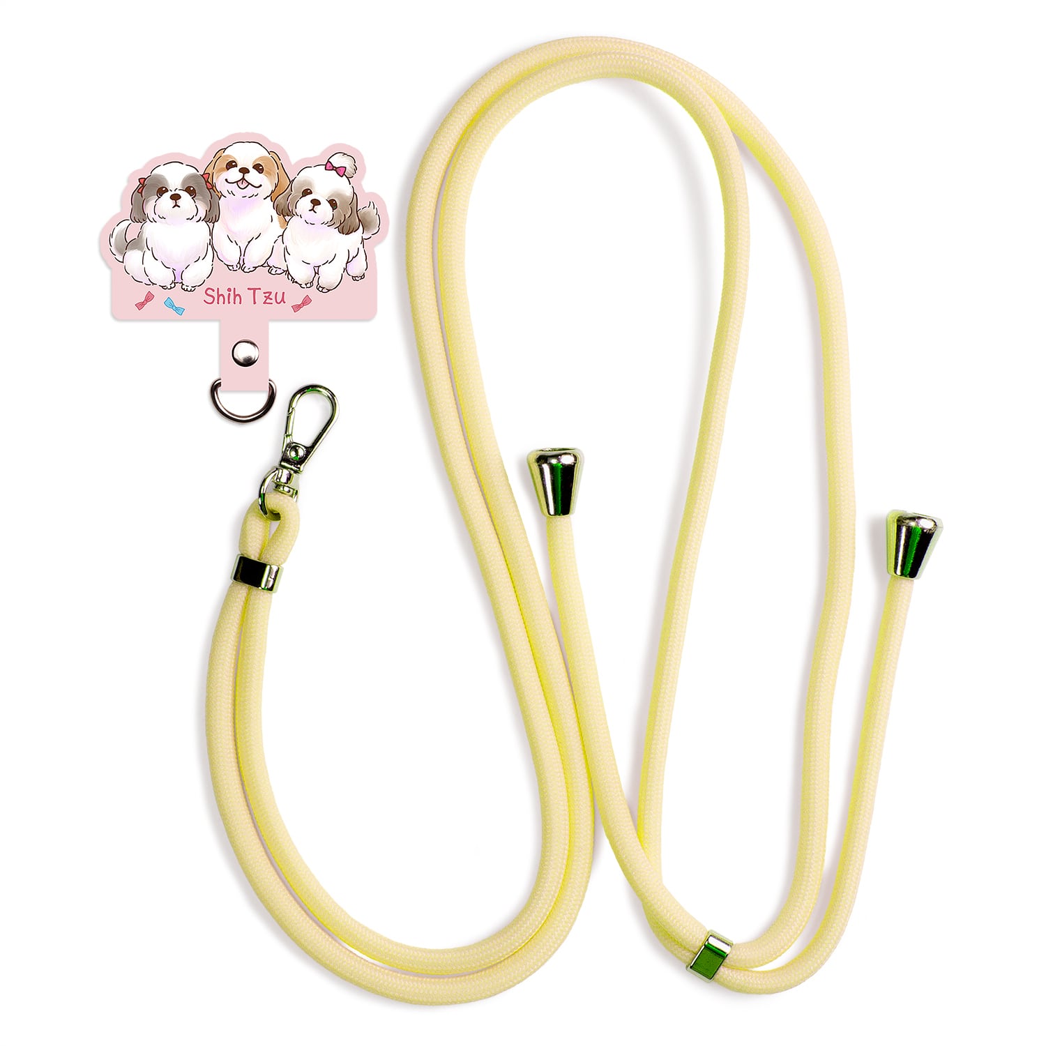 シーズー 【笑顔が楽しく可愛いわんこイラスト】 スマホ ショルダー