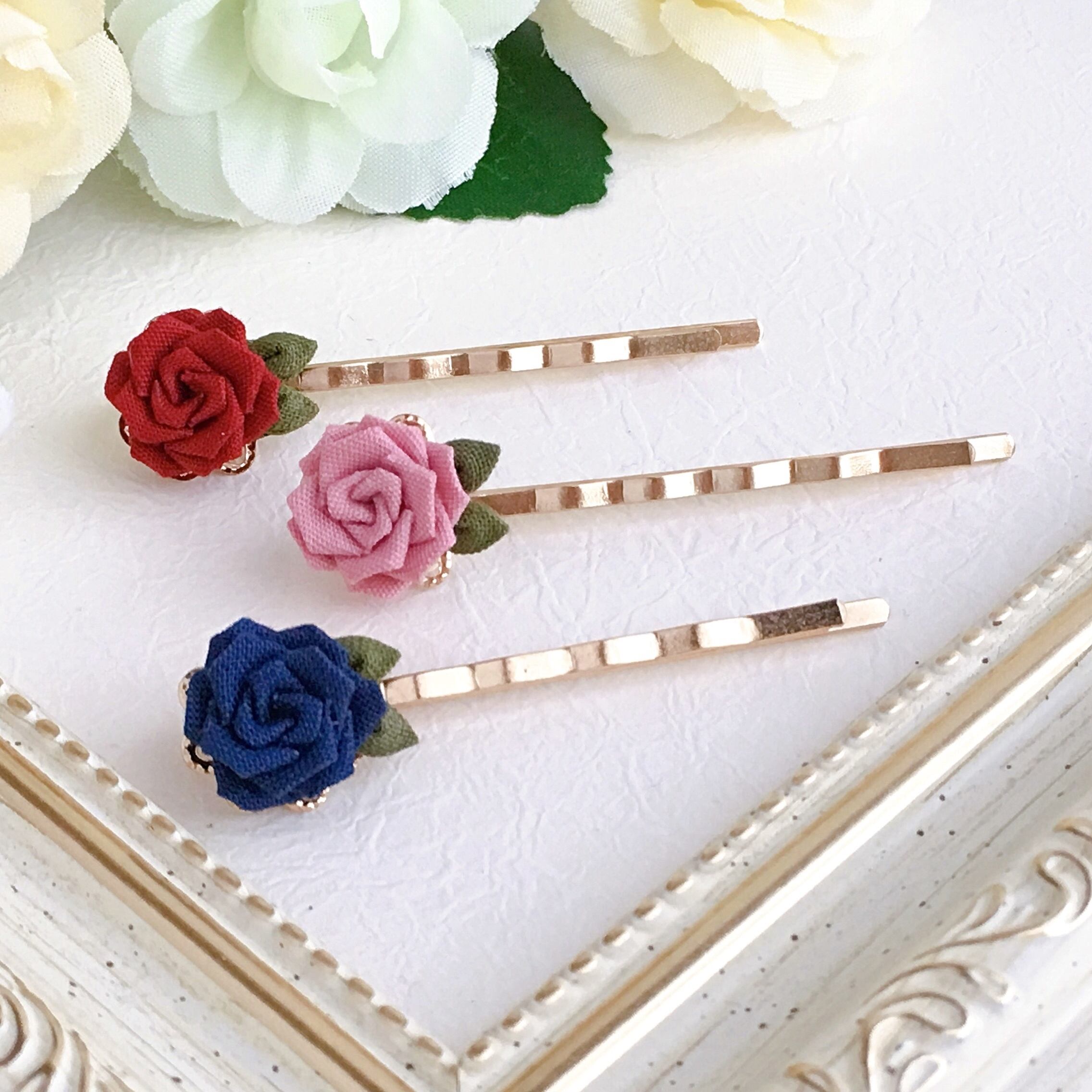 小さなつまみ細工」シリーズ 薔薇 七五三 卒業式 セレモニー 50 