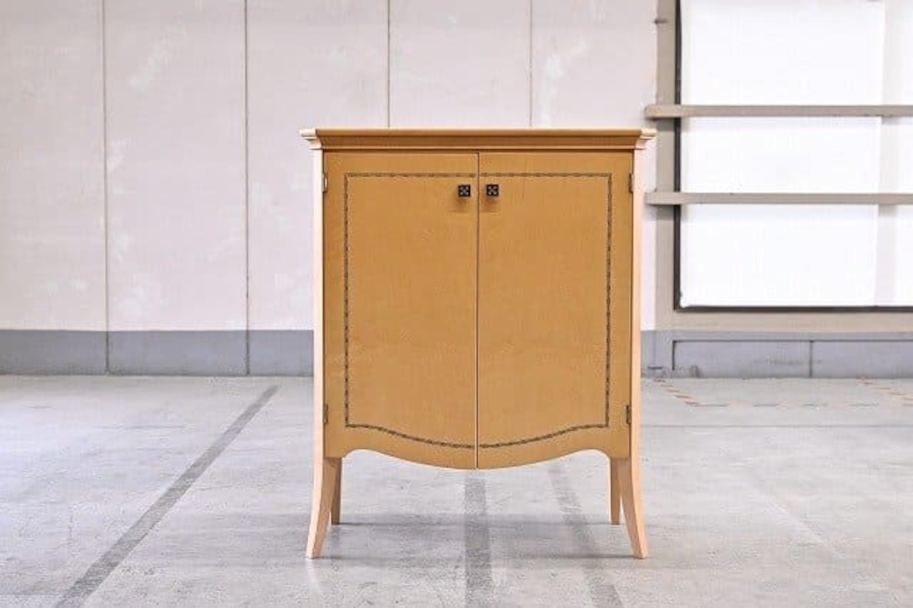 カンディハウス バーズアイメープル材 サイドチェスト ナイトテーブル ベッドサイド 机 デスク モダン CONDE HOUSE【中古家具/中古インテリア/USED家具ユーズド家具/リサイクル】