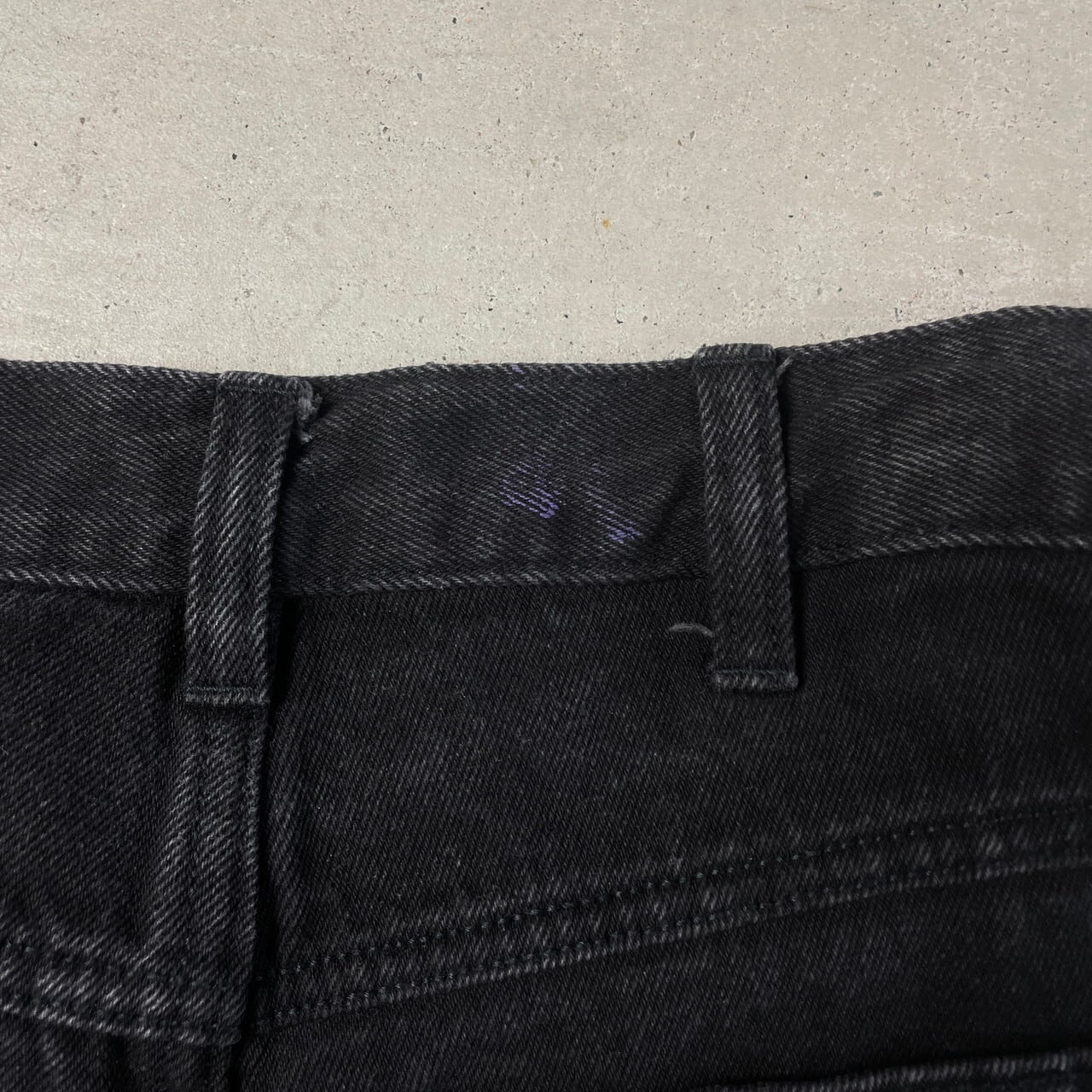 ペイントカスタムデニムパンツ ブラックデニムパンツ リメイクデニム