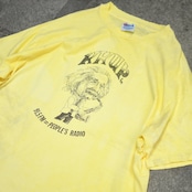 90's KKUP fm Einstein print tee over dye