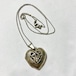 Vintage Heart Shaped Silver 2 Openings Locket Pendant  Necklace