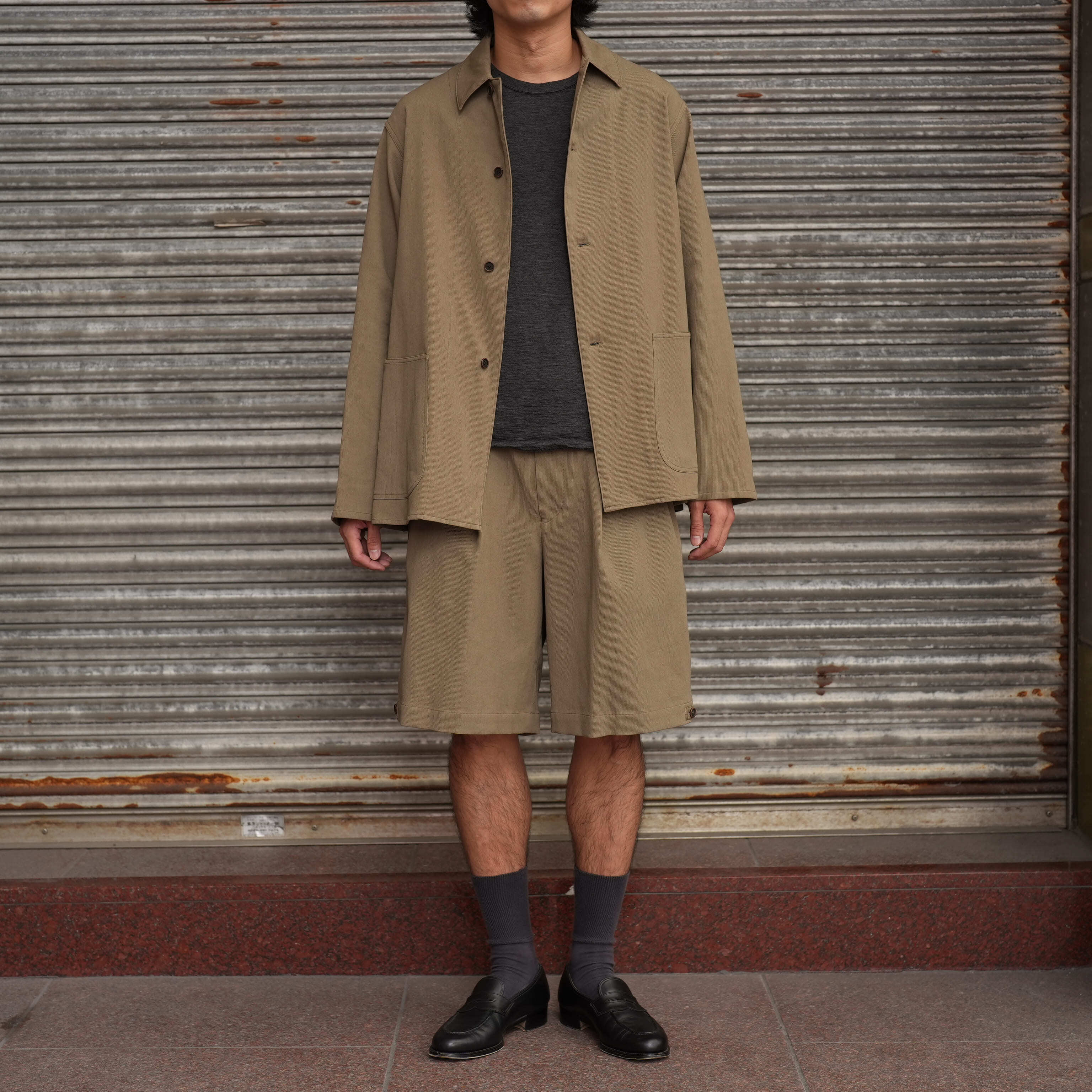 MAATEE&SONS for khaki "SHIRT JACKET ピケ"&"SHORT TROUSER ピケ"【セットアップ販売】 -KHAKI-
