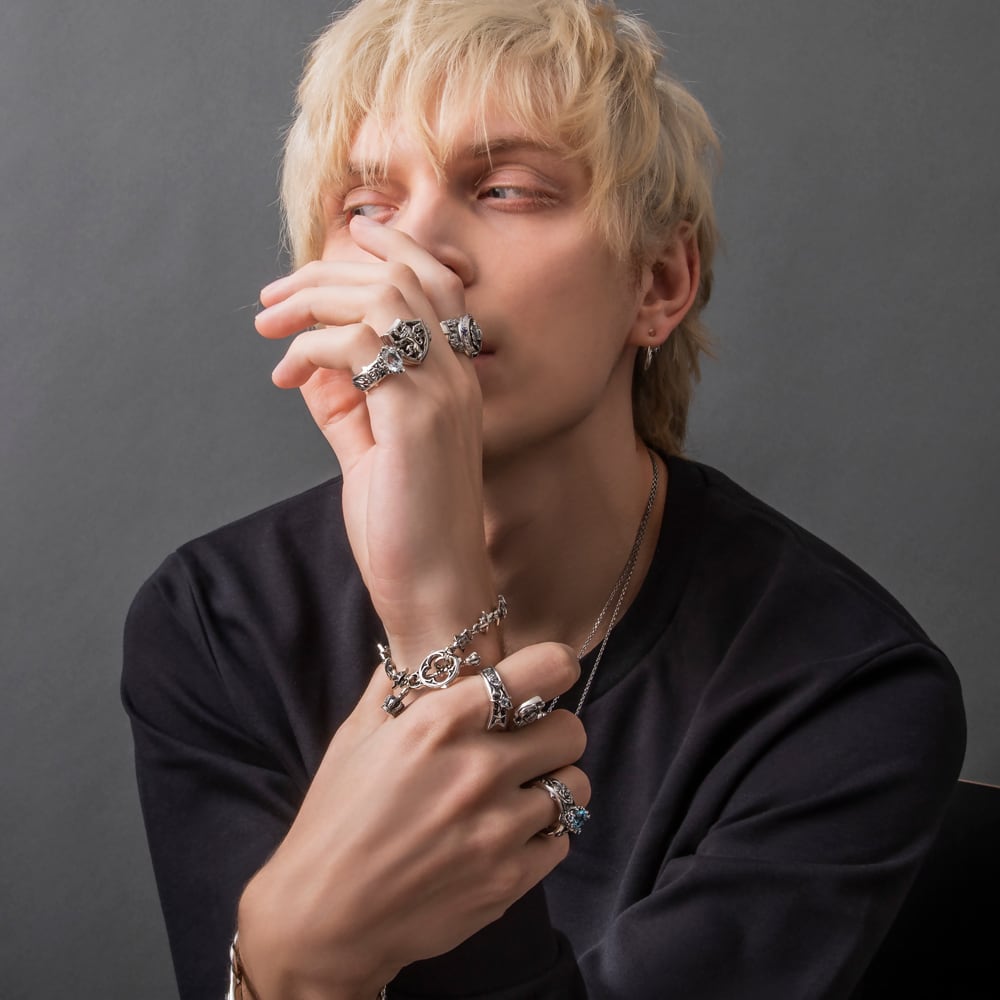 ライオンシールドリング AKR0065 Lion shield ring シルバー