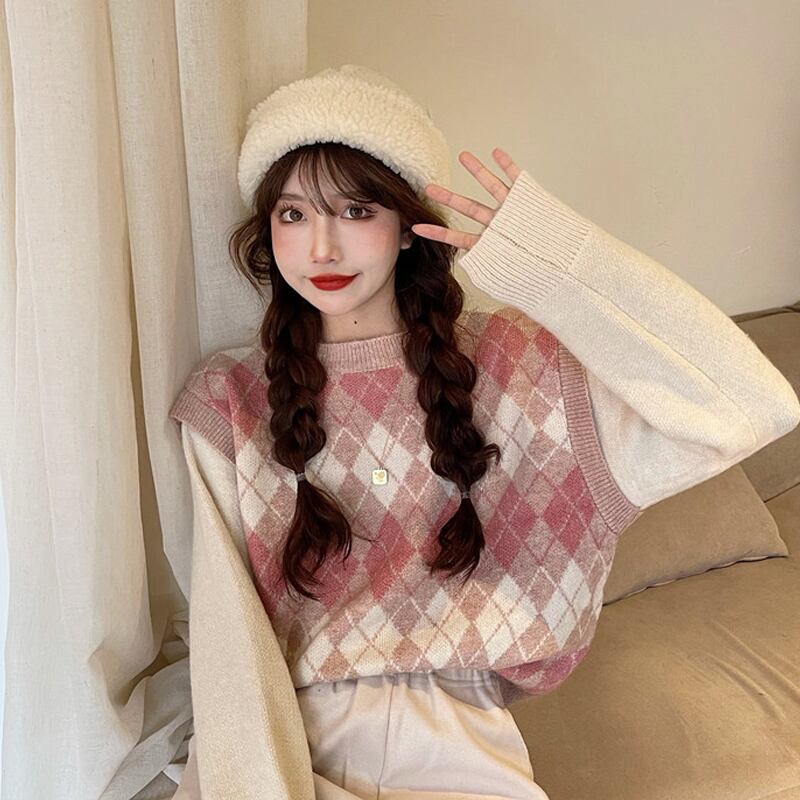 セーター レディースルーズスプリングオータムスタンダードトップス レトロ 春物 秋物 スーパーモール16434605180