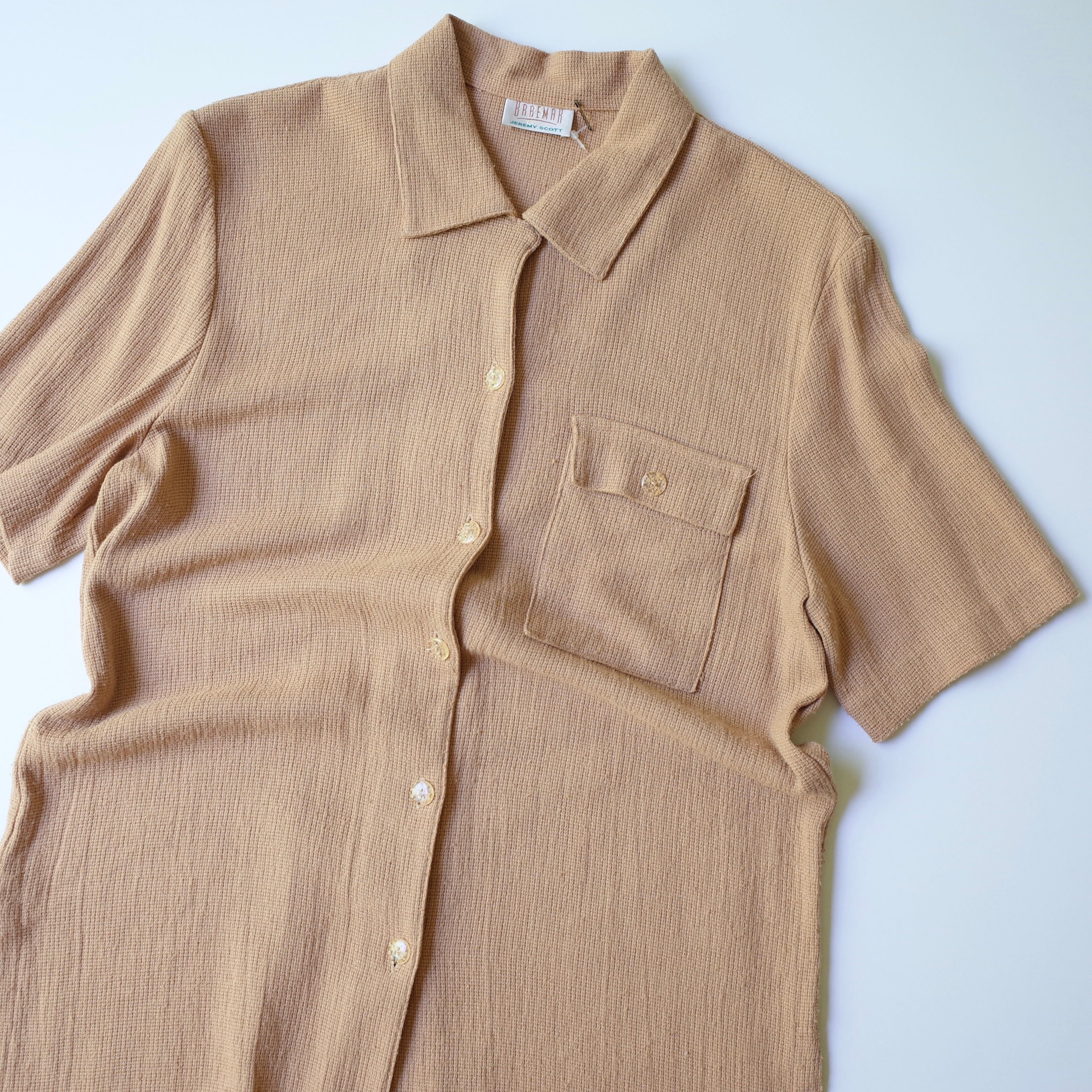 JEREMY SCOTT open collar S/S shirt