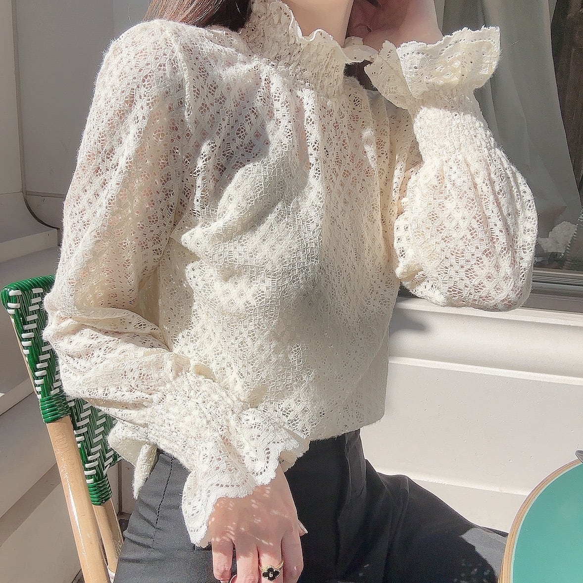 Race tops / ivory(4月中旬頃発送予定)