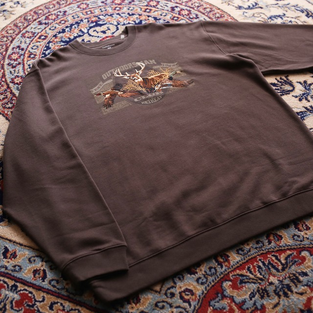 nice brown animal embroidery big sweat