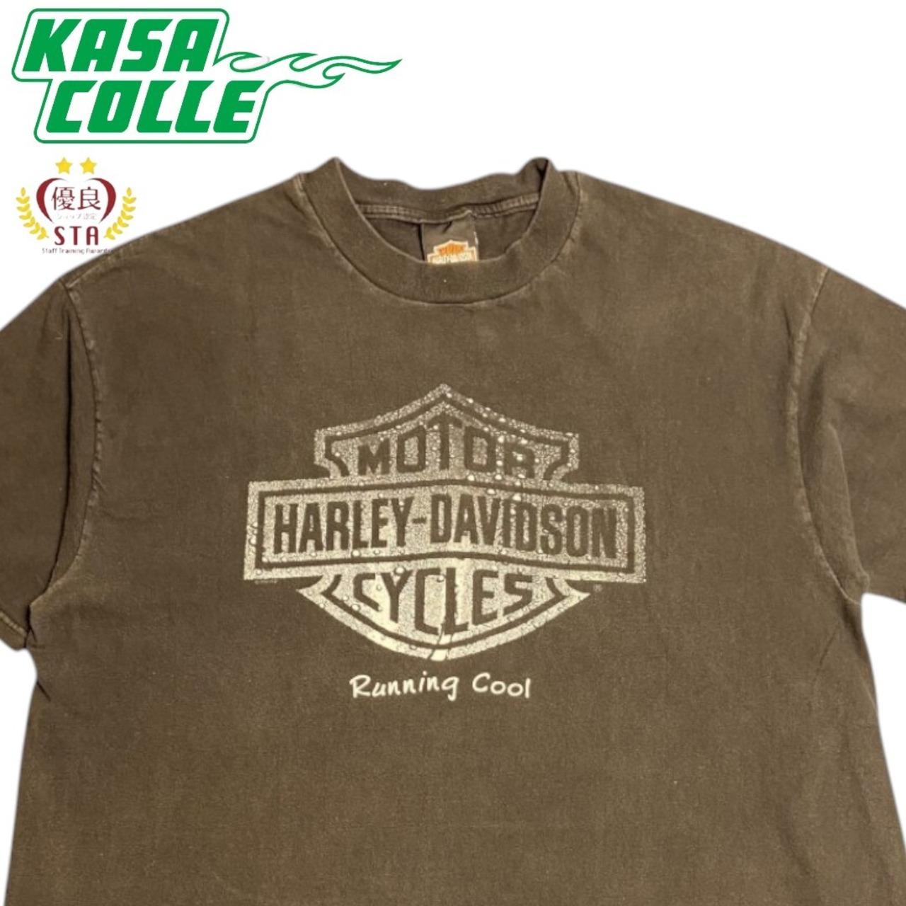【KUTTER HARLEY DAVIDSON RUNNING COOL】カッター ハーレー ダビッドソン ランニングクール vintage Tシャツ （1999コピーライト)　XL