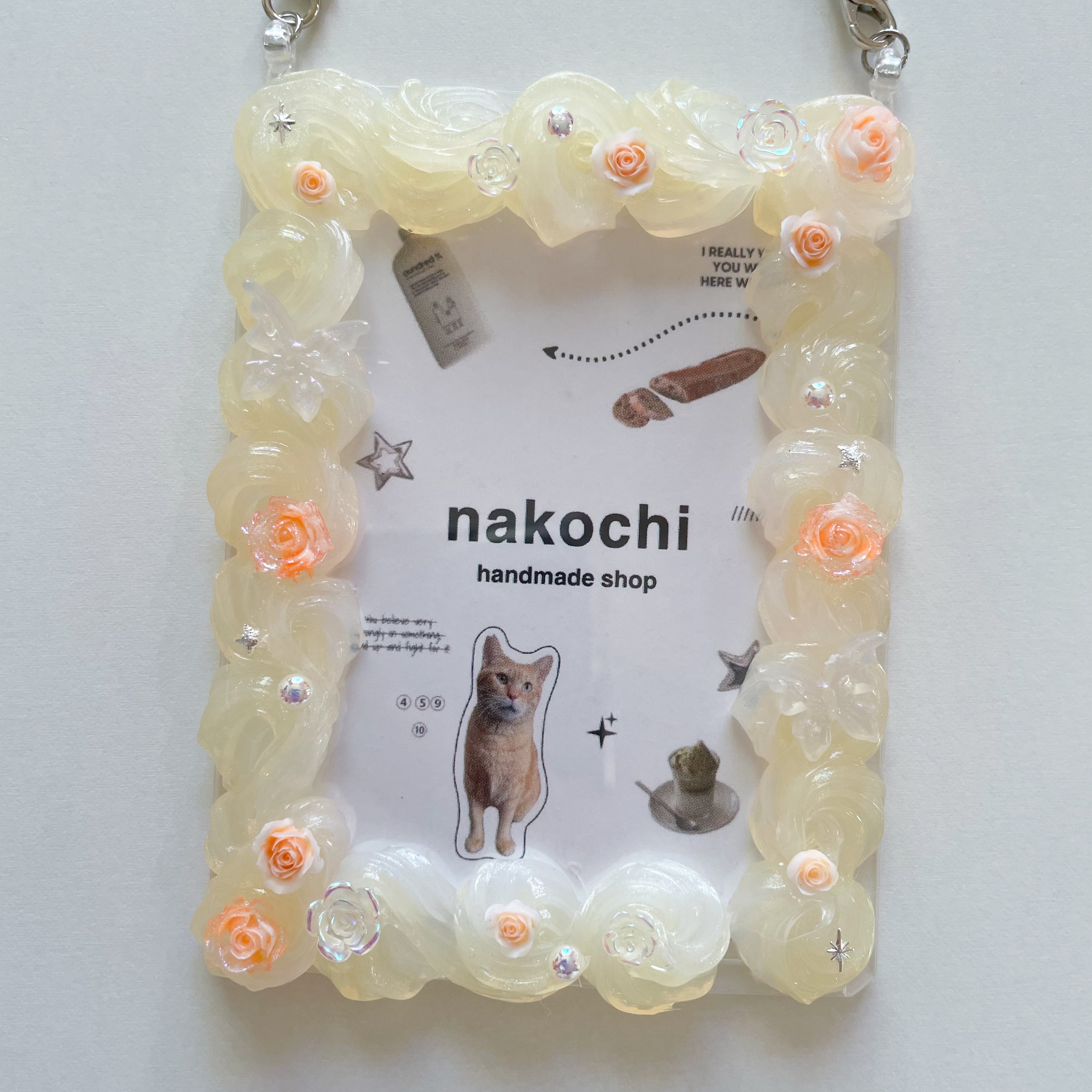 オレンジ×クリア ホイップデコ キーチェーン付き | nakochi