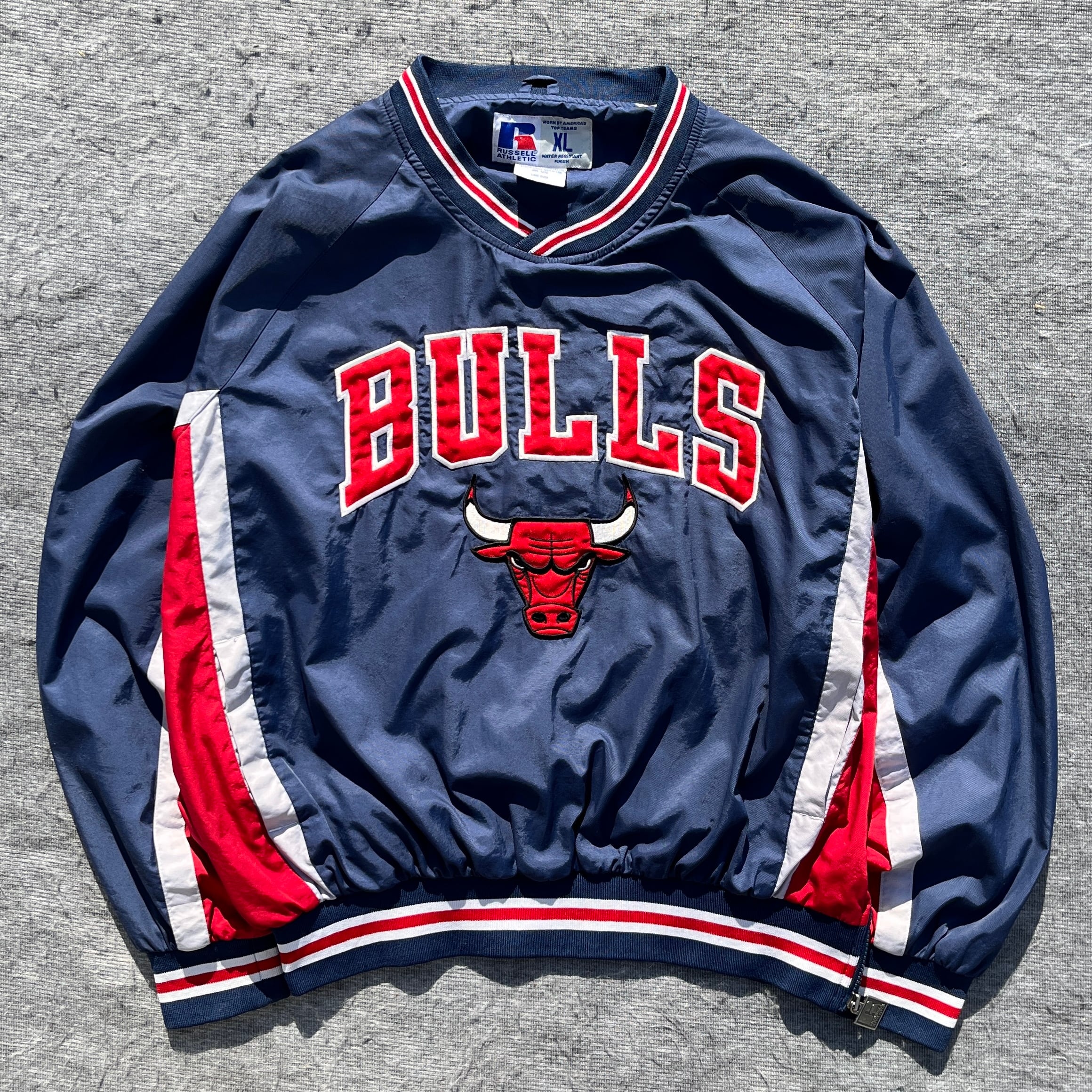 【激レア】90's NBA シカゴ ブルズ フリースジャケット　刺繍　BULLS