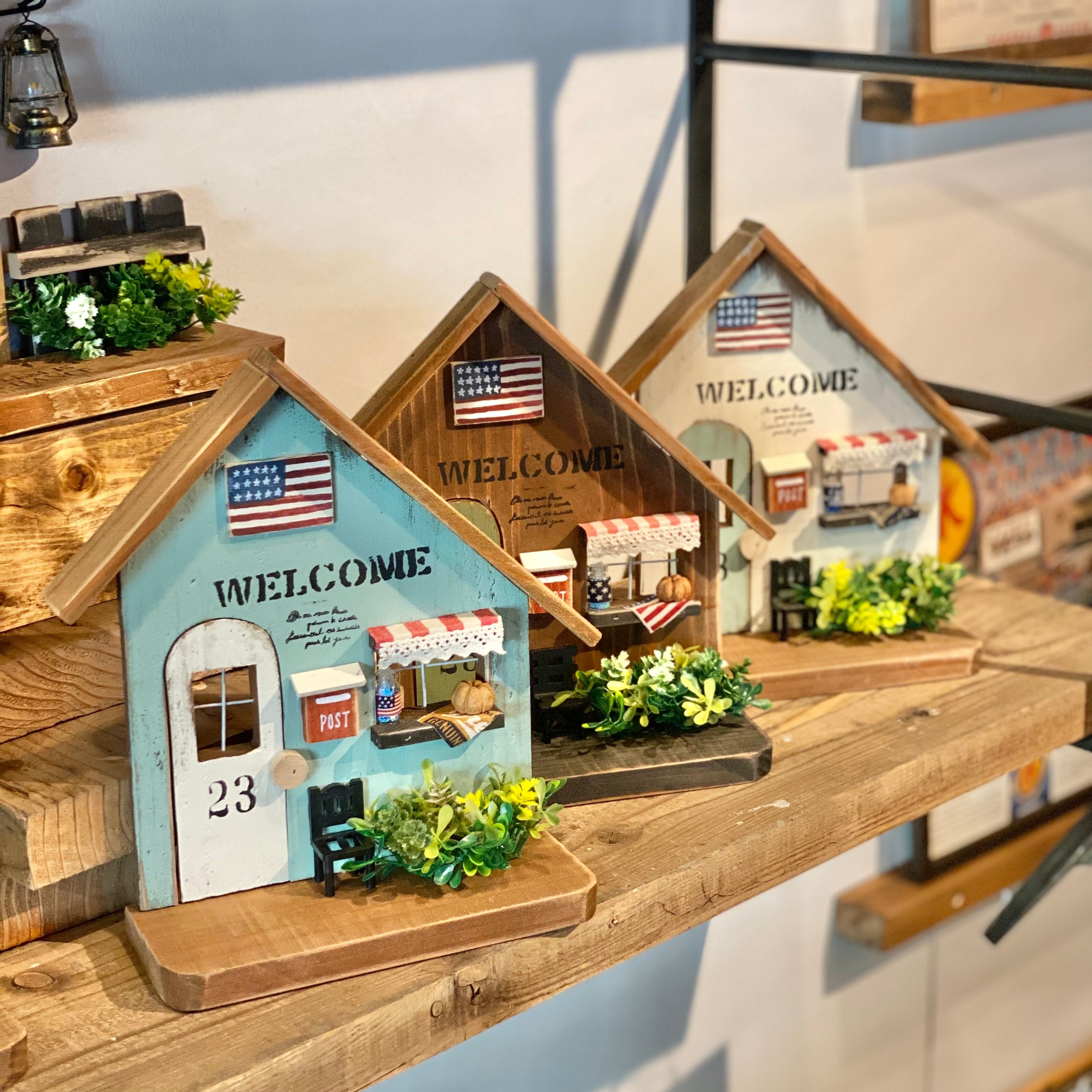 『ミニチュアハウス』☆ハンドメイド アメリカン雑貨 アメリカ雑貨