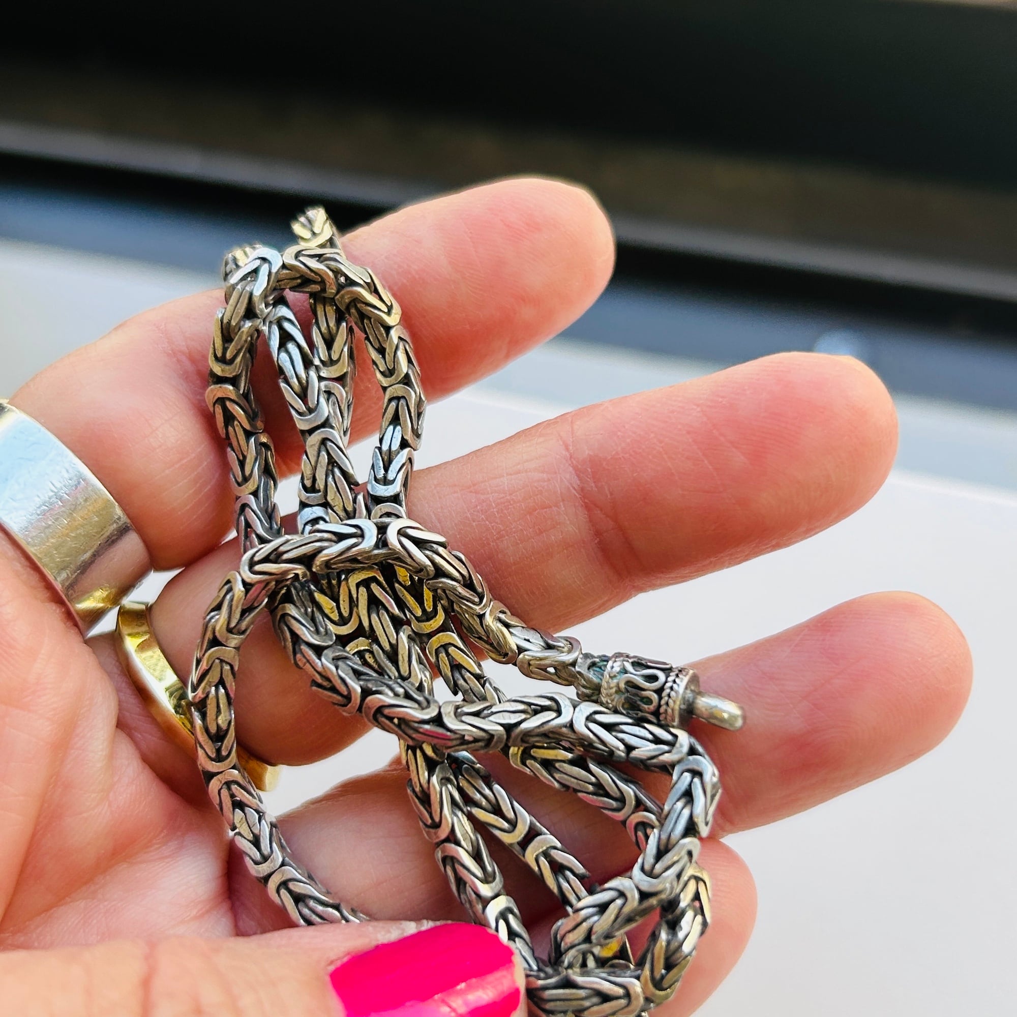 58㎝幅 6mm【ビザンチン】 ヨーロッパ シルバー925 ネックレス チェーン 58㎝幅 6mm【ビザンチン】 ヨーロッパ シルバー925 ネックレス チェーン