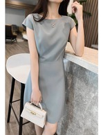 エレガント膝丈ワンピース G105CON0059