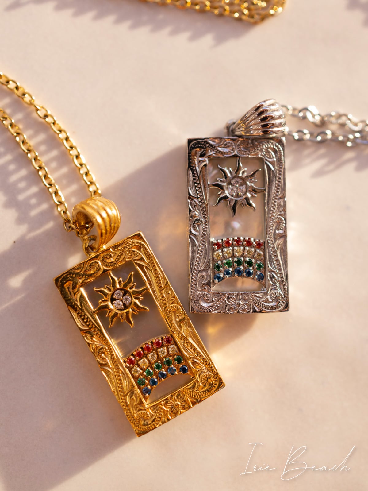 SUN rainbow shell necklace