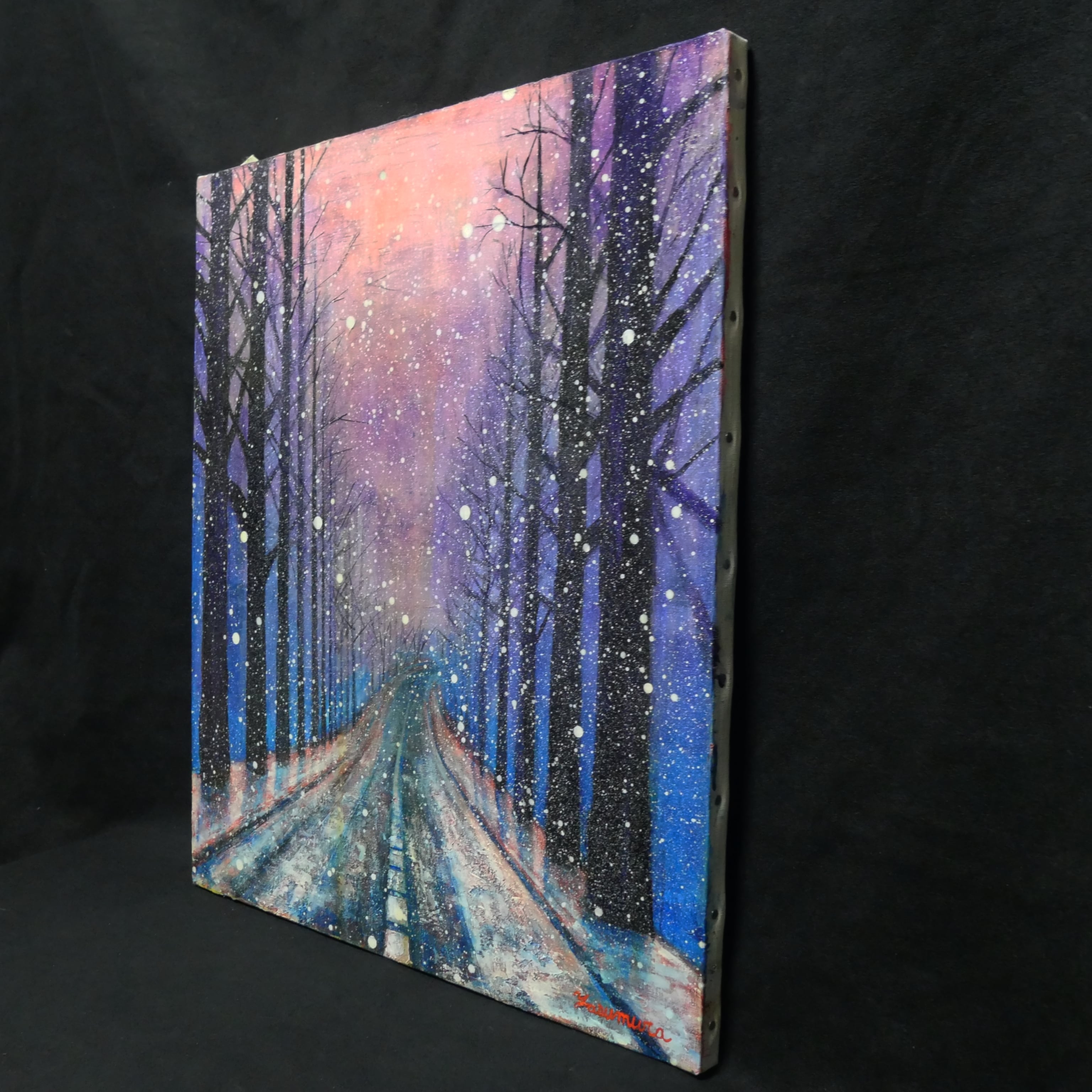 油絵 油彩 油彩画 絵 絵画 【雪降る幻想】 油絵 油彩 油彩画 絵 絵画 【雪降る幻想】 | HIROSHI1990